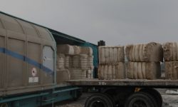 اولین محموله ترانزیتی پنبه و الیاف کشور ترکیه از طریق واگن وارد بندر امیرآباد شد